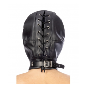 CAPUCHA AJUSTABLE NEGRA CON  BOCA Y OJOS ABIERTOS